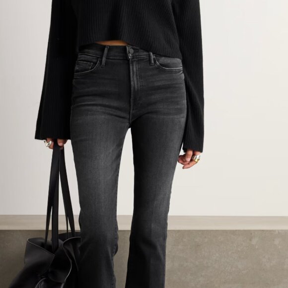 The Hustler Ankle Fray Black Jeans -- MOTHER JEANS - Picture 2 of 3